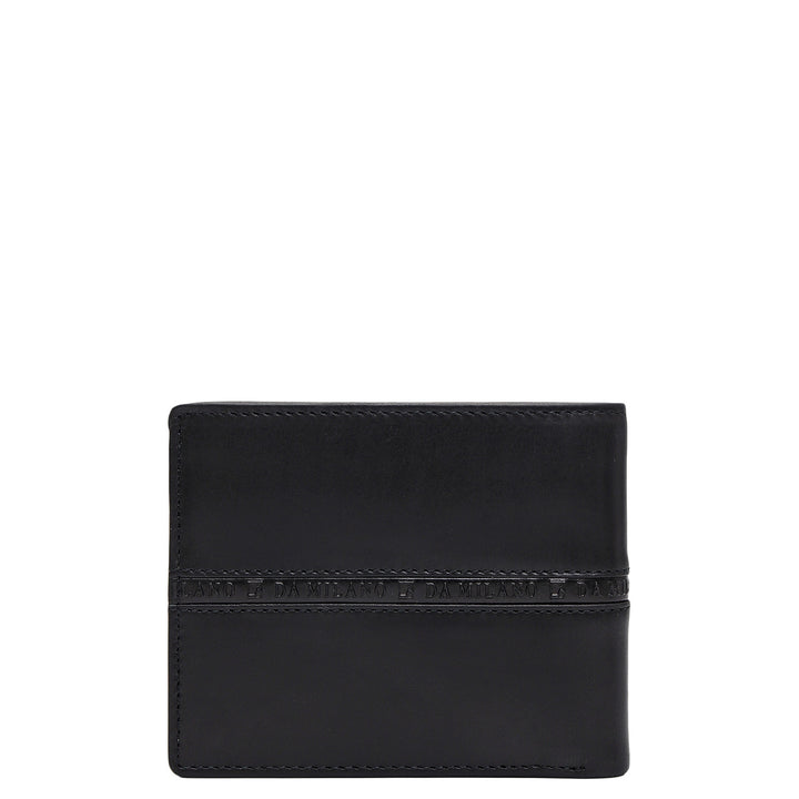 Black & Brown Plain Leather Mens Wallet & Belt Gift Set