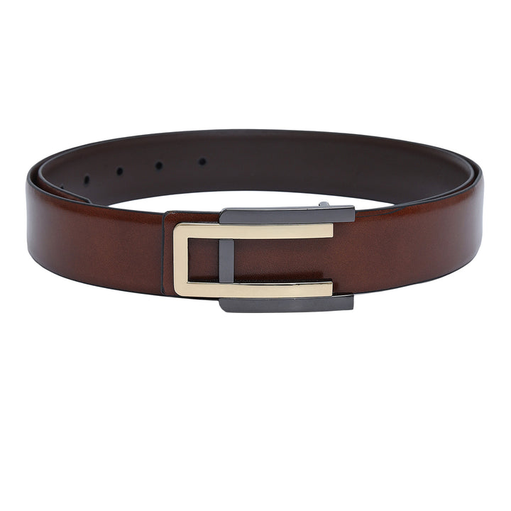 Cognac Plain Leather Mens Wallet & Belt Gift Set