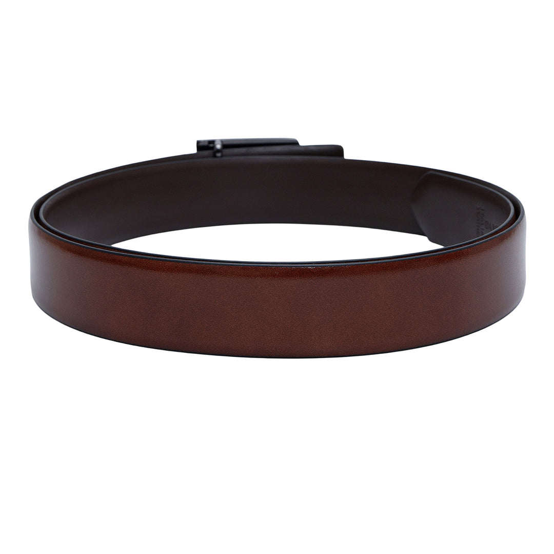 Cognac Plain Leather Mens Wallet & Belt Gift Set