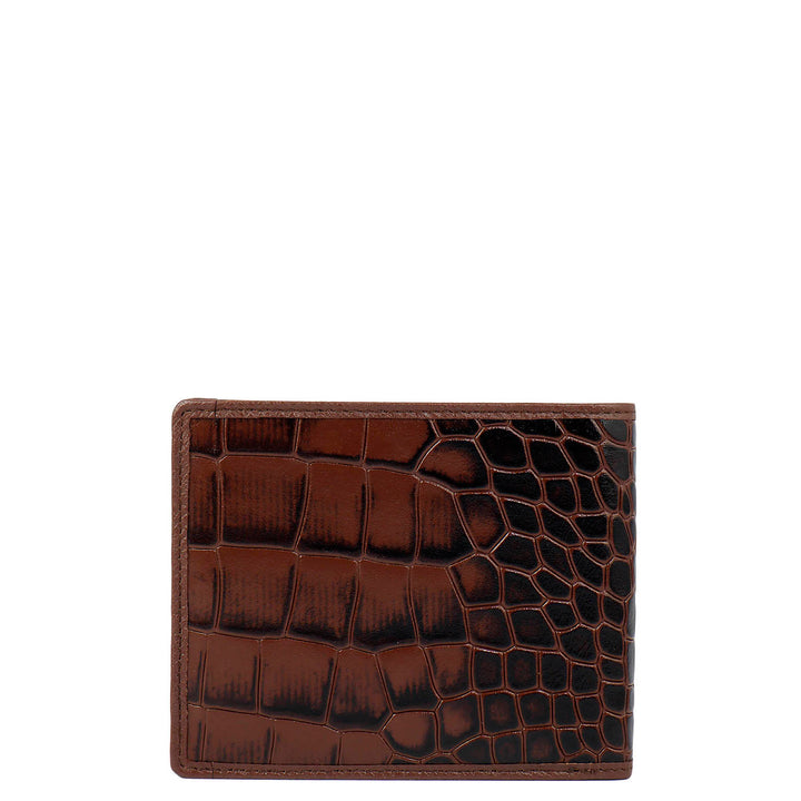 Date Croco Leather Mens Wallet & Belt Gift Set