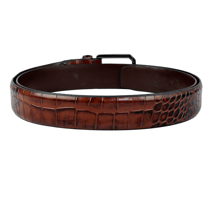 Date Croco Leather Mens Wallet & Belt Gift Set