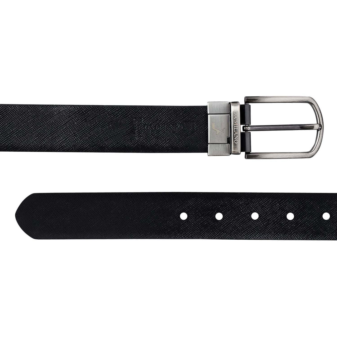 Chocolate Saffiano Franzy Leather Mens Wallet & Belt Gift Set