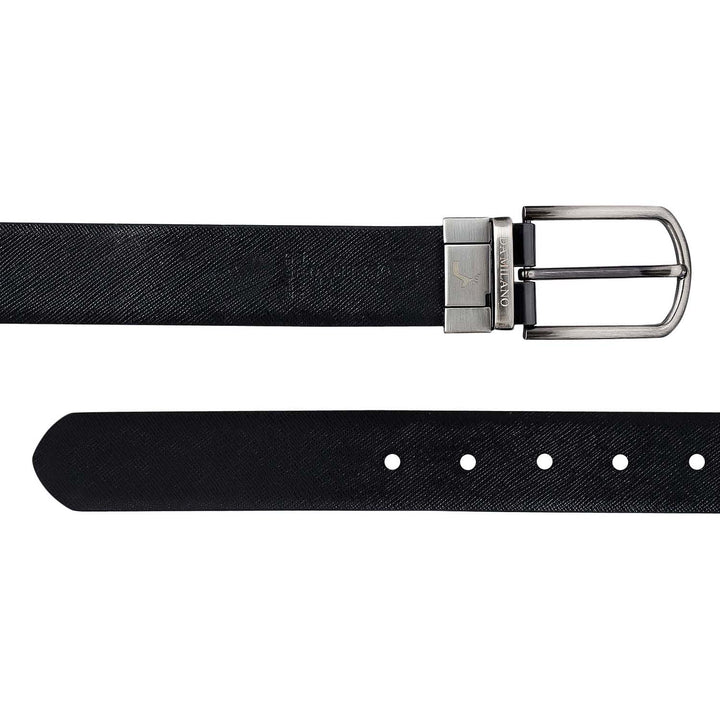 Chocolate Saffiano Franzy Leather Mens Wallet & Belt Gift Set