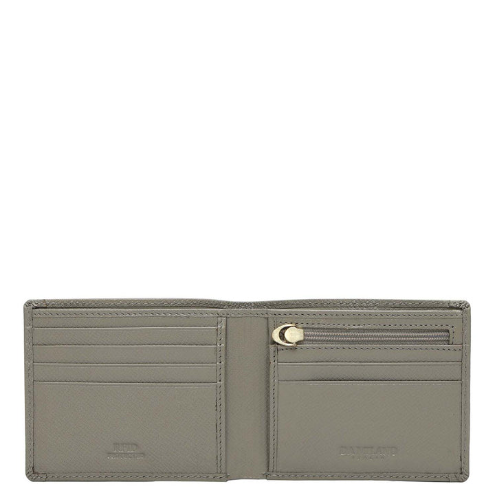 Stone Grey Croco Franzy Leather Mens Wallet & Belt Gift Set