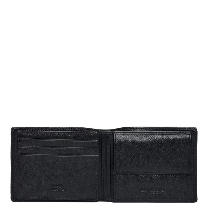 Black Saffiano Franzy Leather Mens Wallet & Belt Gift Set