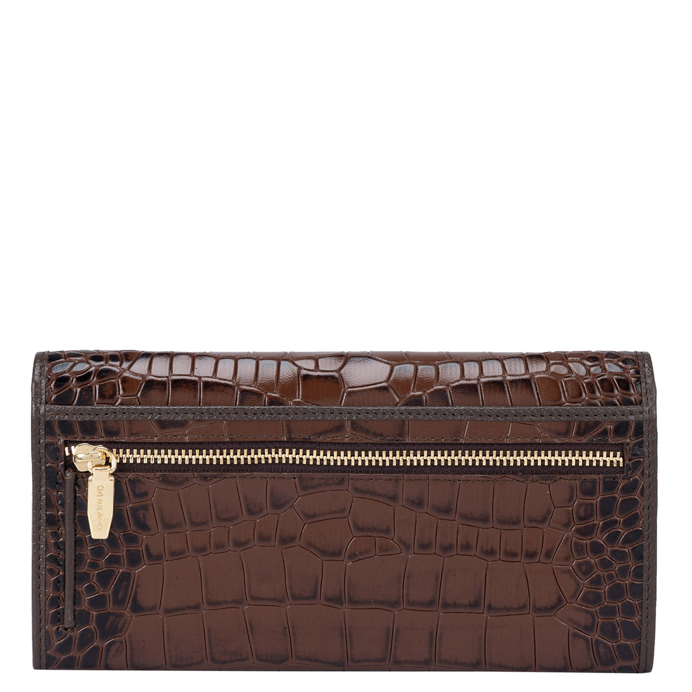 Brown Croco Leather Ladies & Mens Wallet Gift Set