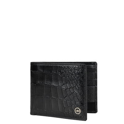 Black Croco Leather Ladies & Mens Wallet Gift Set