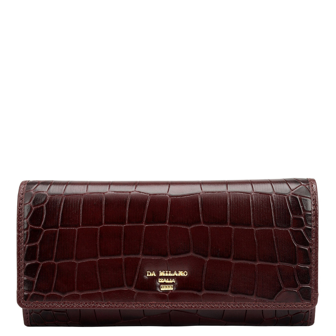 Wine  Croco Leather Mens & Ladies Wallet Gift Set