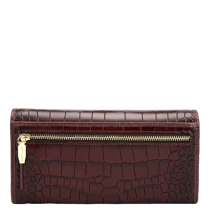 Wine  Croco Leather Mens & Ladies Wallet Gift Set