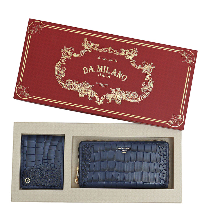 Stardust Croco Leather Mens & Ladies Wallet Gift Set