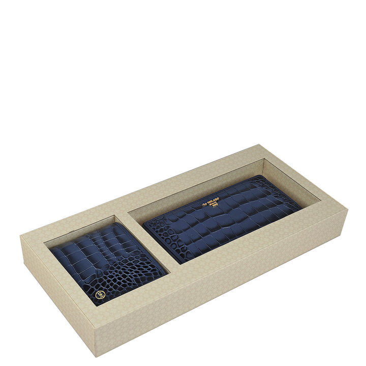 Stardust Croco Leather Mens & Ladies Wallet Gift Set