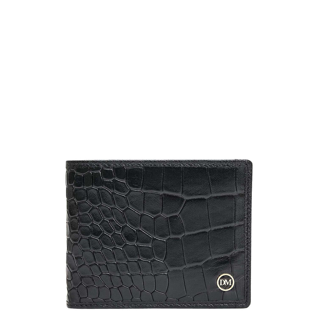 Black Croco Leather Mens & Ladies Wallet Gift Set