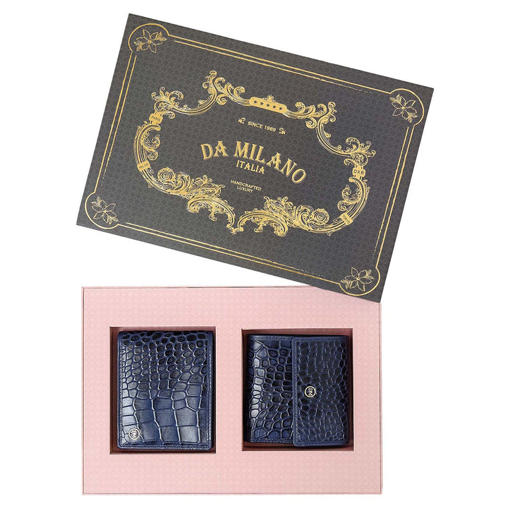 Stardust Croco Leather Mens & Ladies Wallet Gift Set