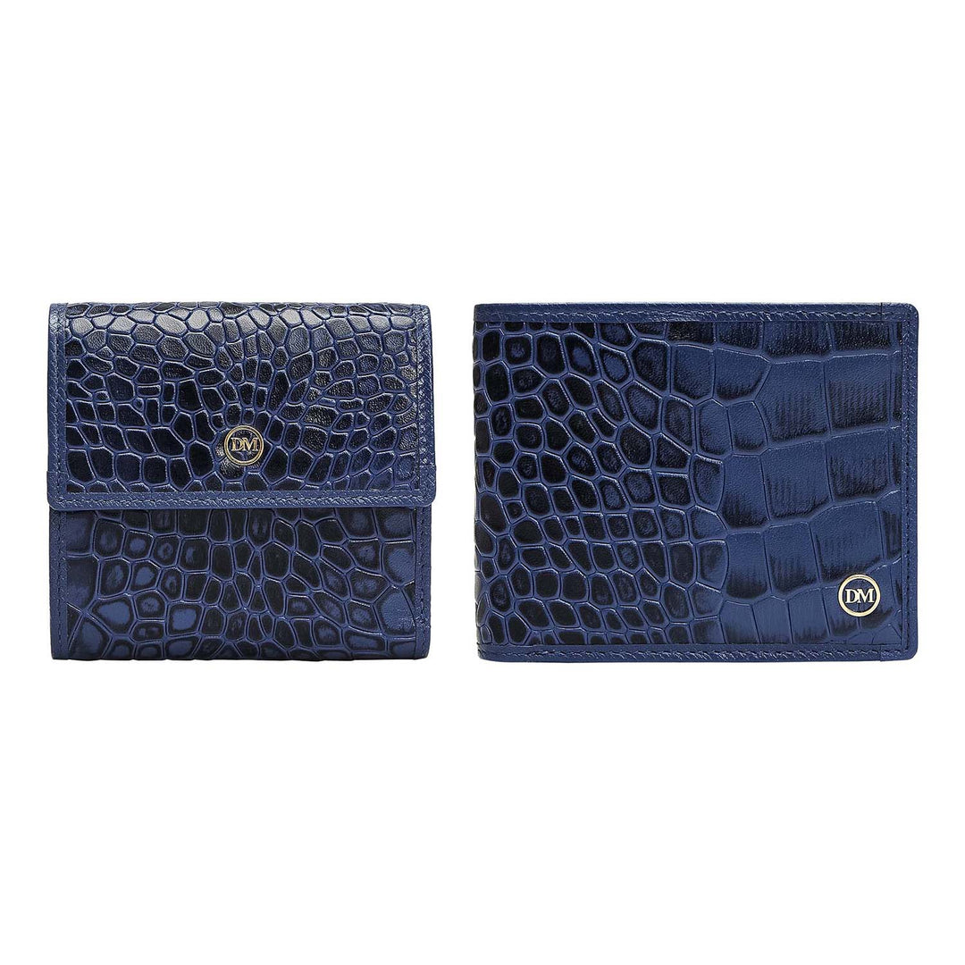 Stardust Croco Leather Mens & Ladies Wallet Gift Set