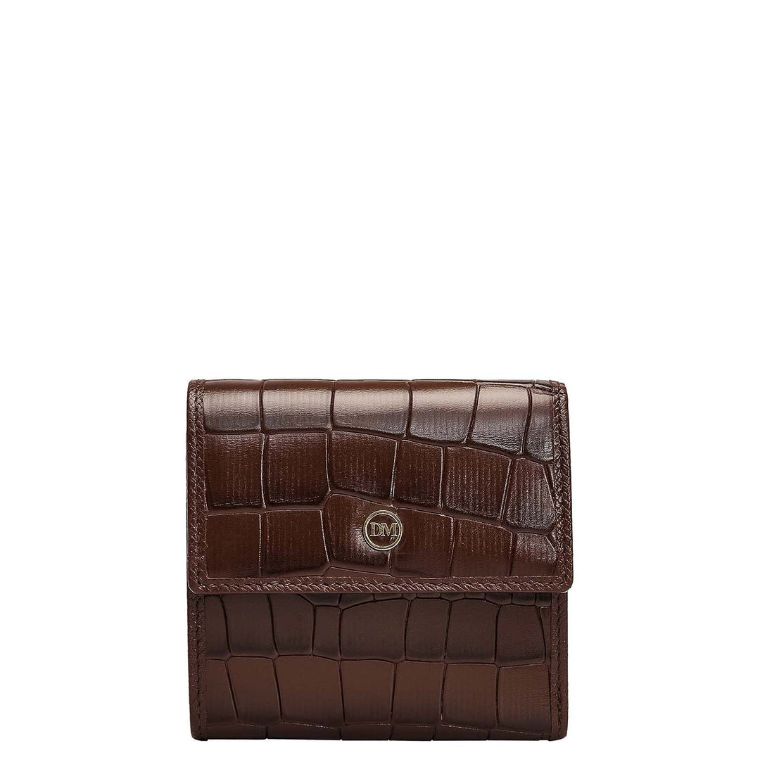 Walnut Croco Leather Mens & Ladies Wallet Gift Set