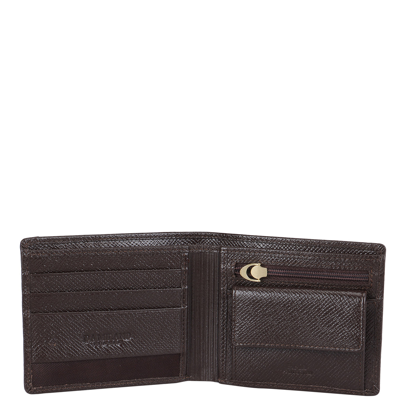 Brown Croco Leather Mens Wallet & Keychain Gift Set