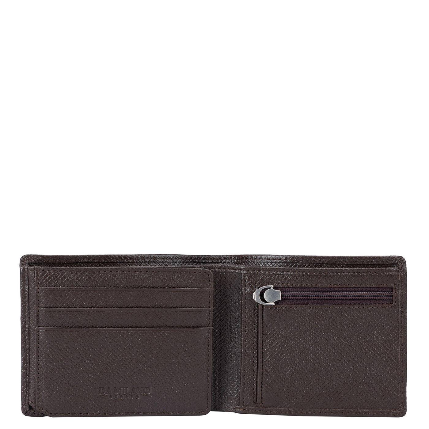 Brown Croco Leather Mens Wallet & Keychain Gift Set