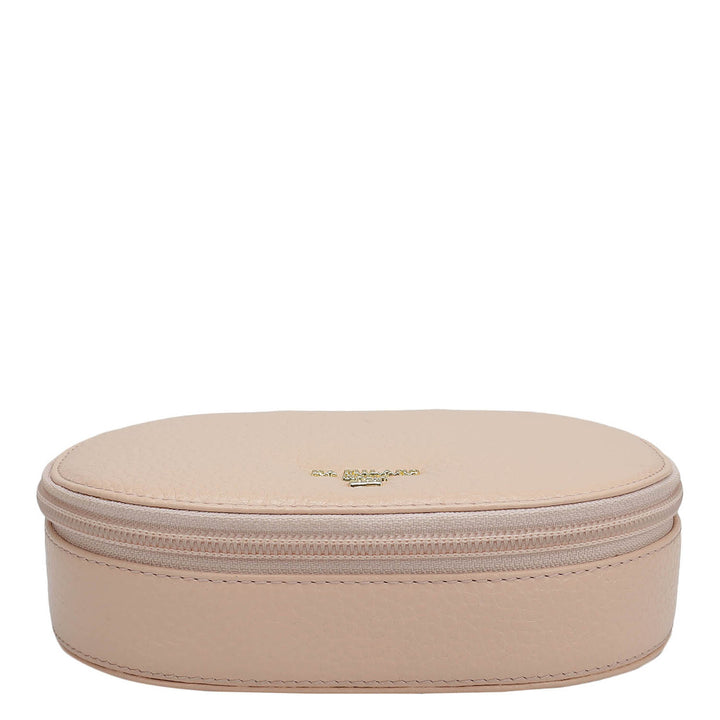 Wax Leather Jewellery Case - Feather