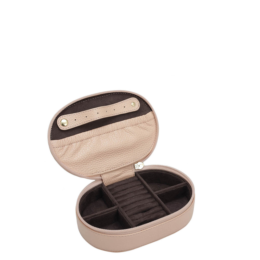 Wax Leather Jewellery Case - Feather