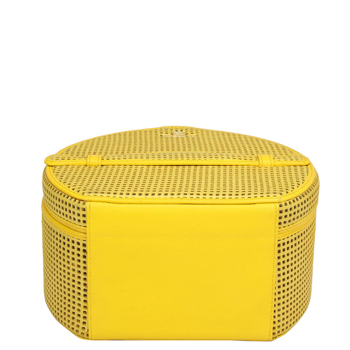 Pun Leather Jewellery Case - Yellow