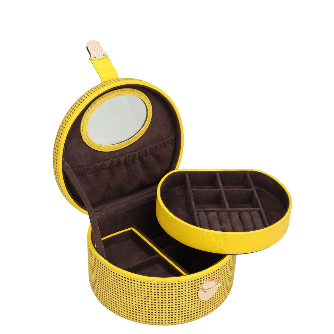 Pun Leather Jewellery Case - Yellow