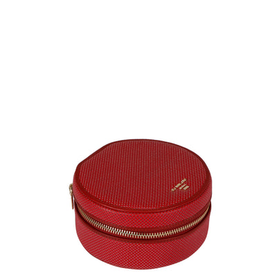 Pun Leather Jewellery Case - Wine Red