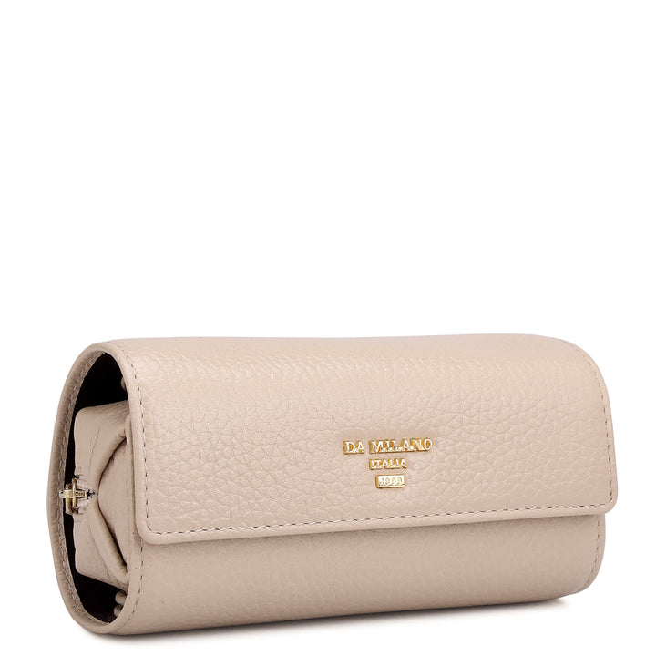 Wax Leather Jewellery Case - Dove