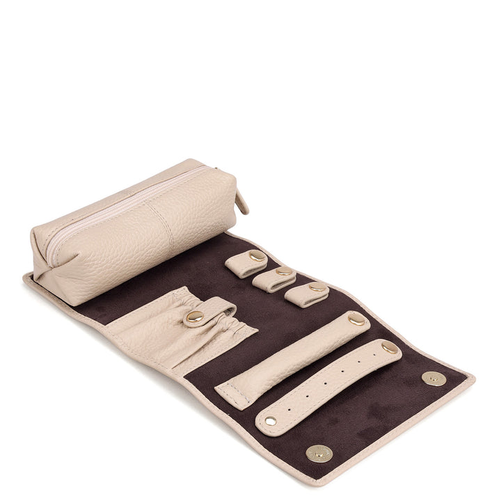 Wax Leather Jewellery Case - Dove