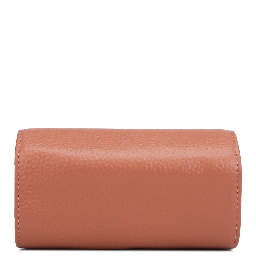 Wax Leather Jewellery Case - Terracotta