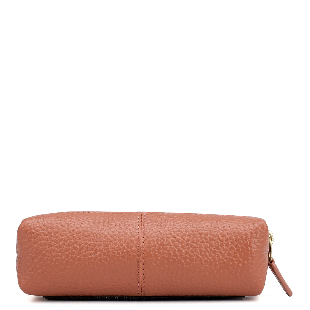 Wax Leather Jewellery Case - Terracotta