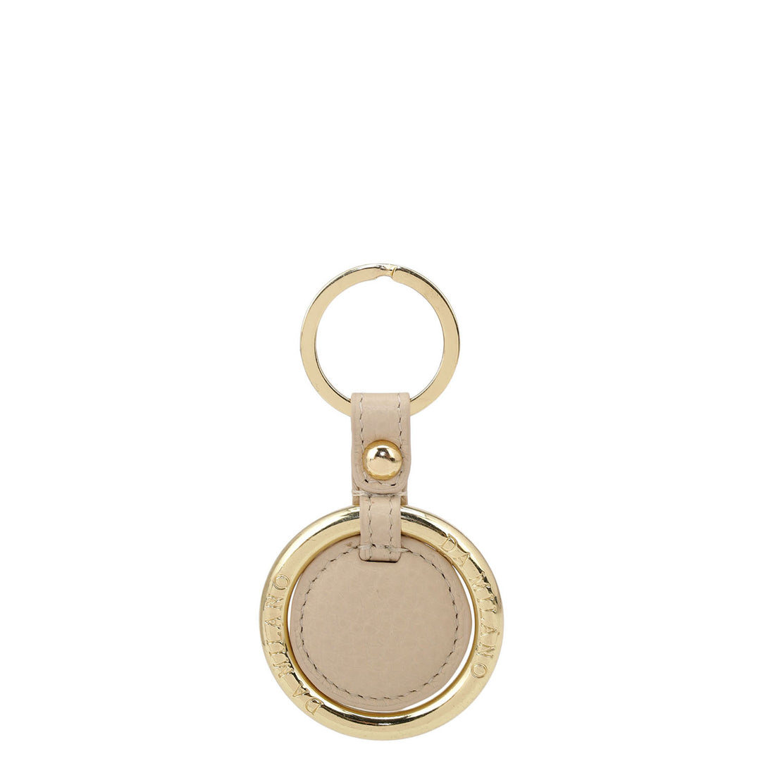 Wax Leather Key Chain - Dove