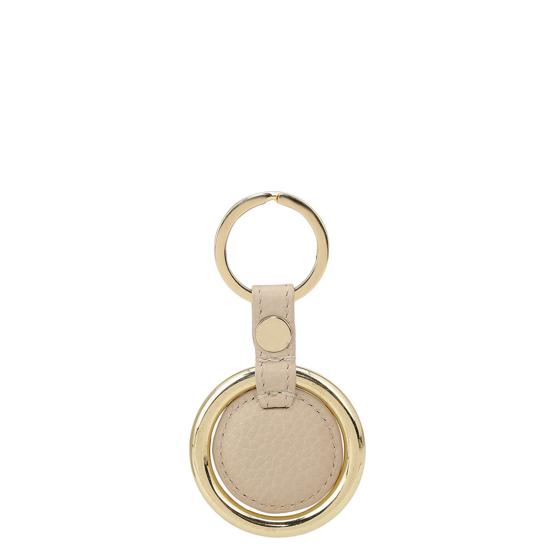 Wax Leather Key Chain - Dove