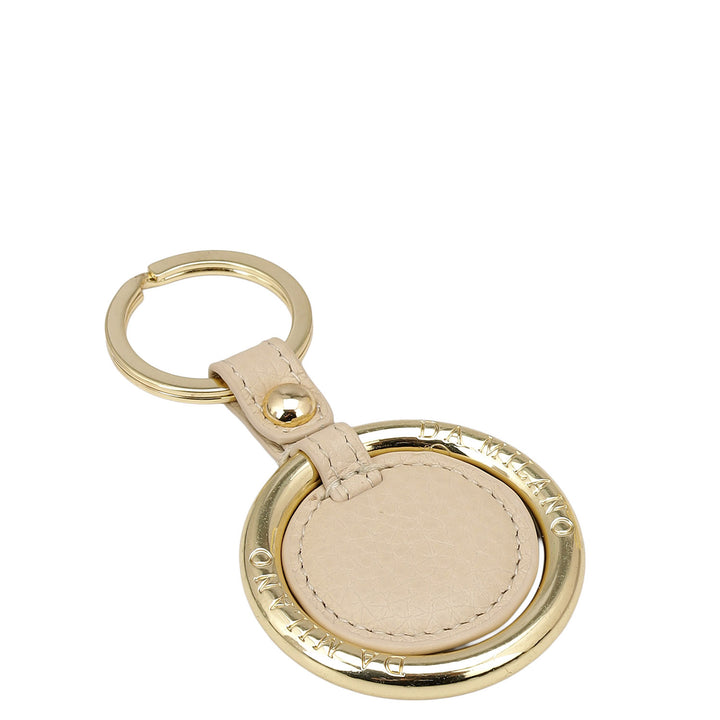 Wax Leather Key Chain - Dove