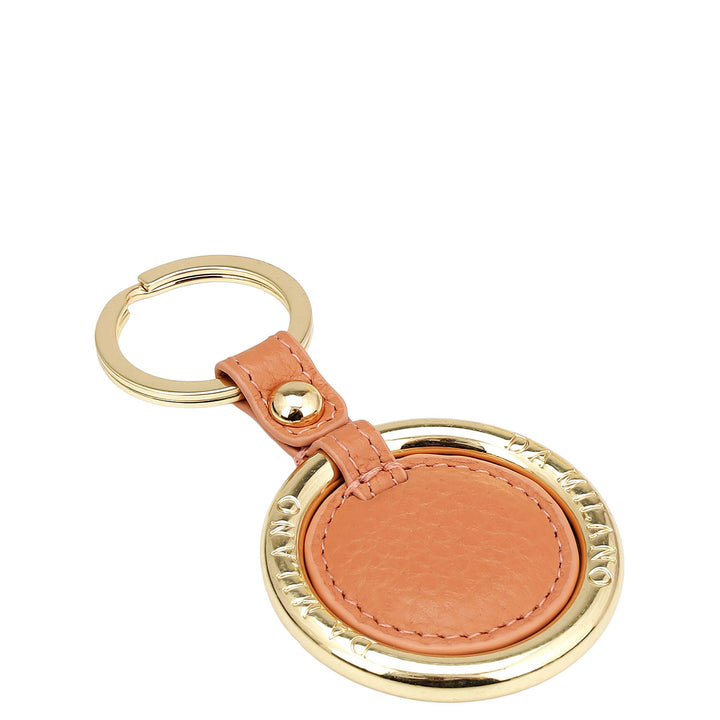 Wax Leather Key Chain - Terracotta