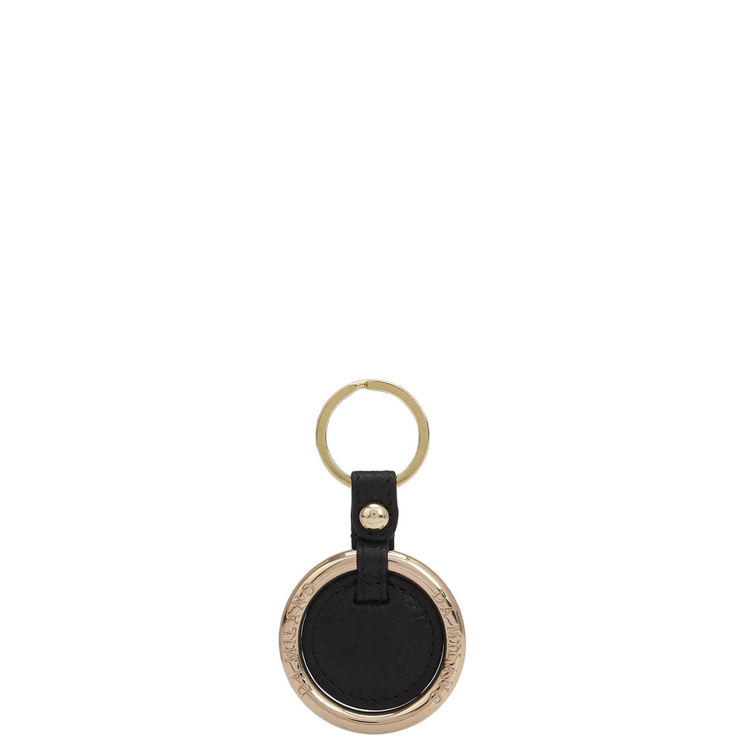 Wax Leather Key Chain - Black