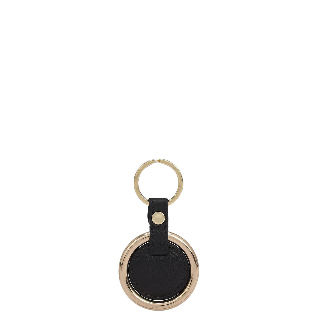 Wax Leather Key Chain - Black