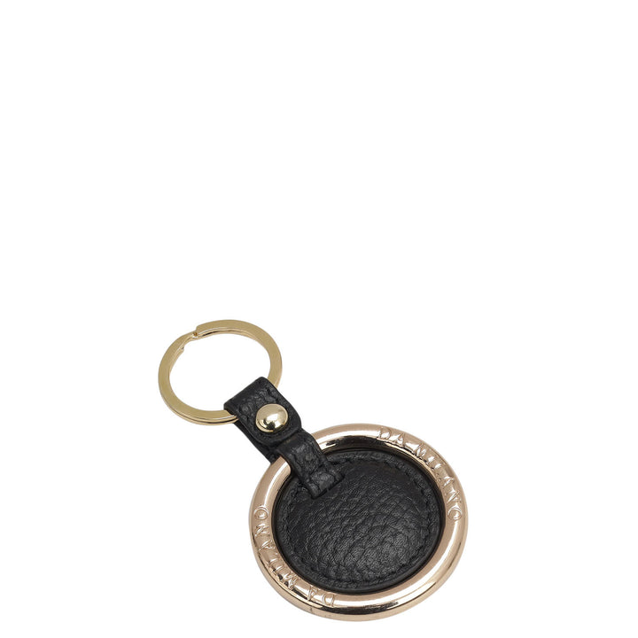 Wax Leather Key Chain - Black