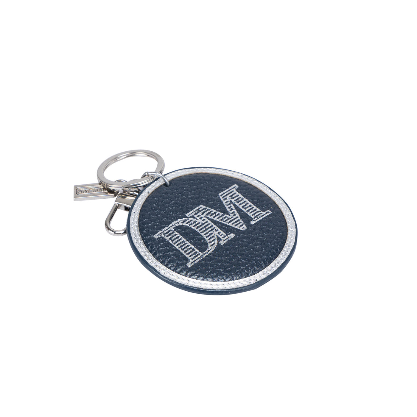 Monogram Was Leather Keychain - Navy