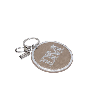 Monogram Wax Leather Key Chain - Taupe
