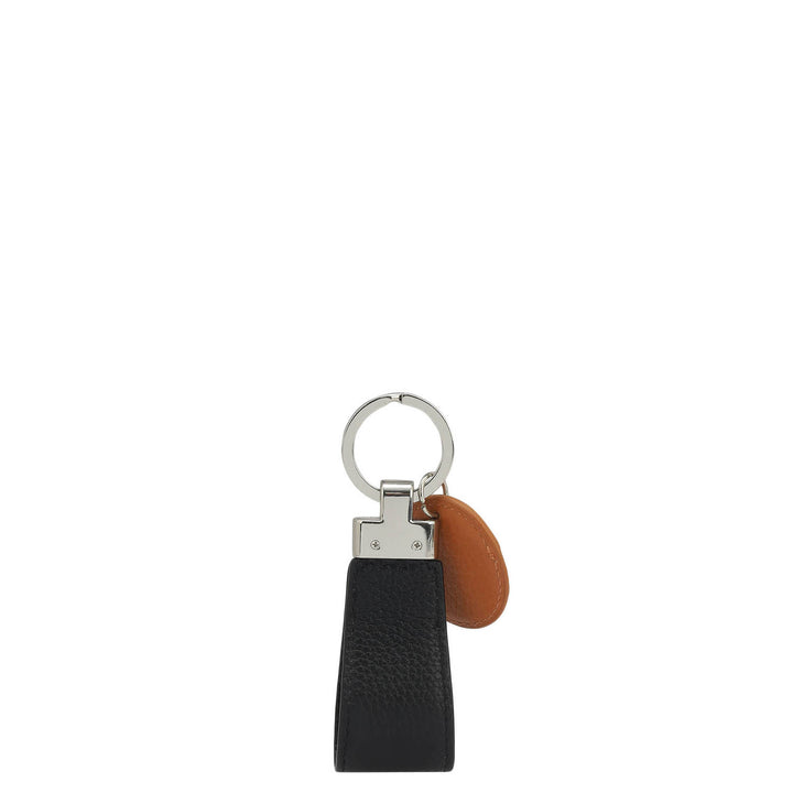 Wax Leather Key Chain - Black