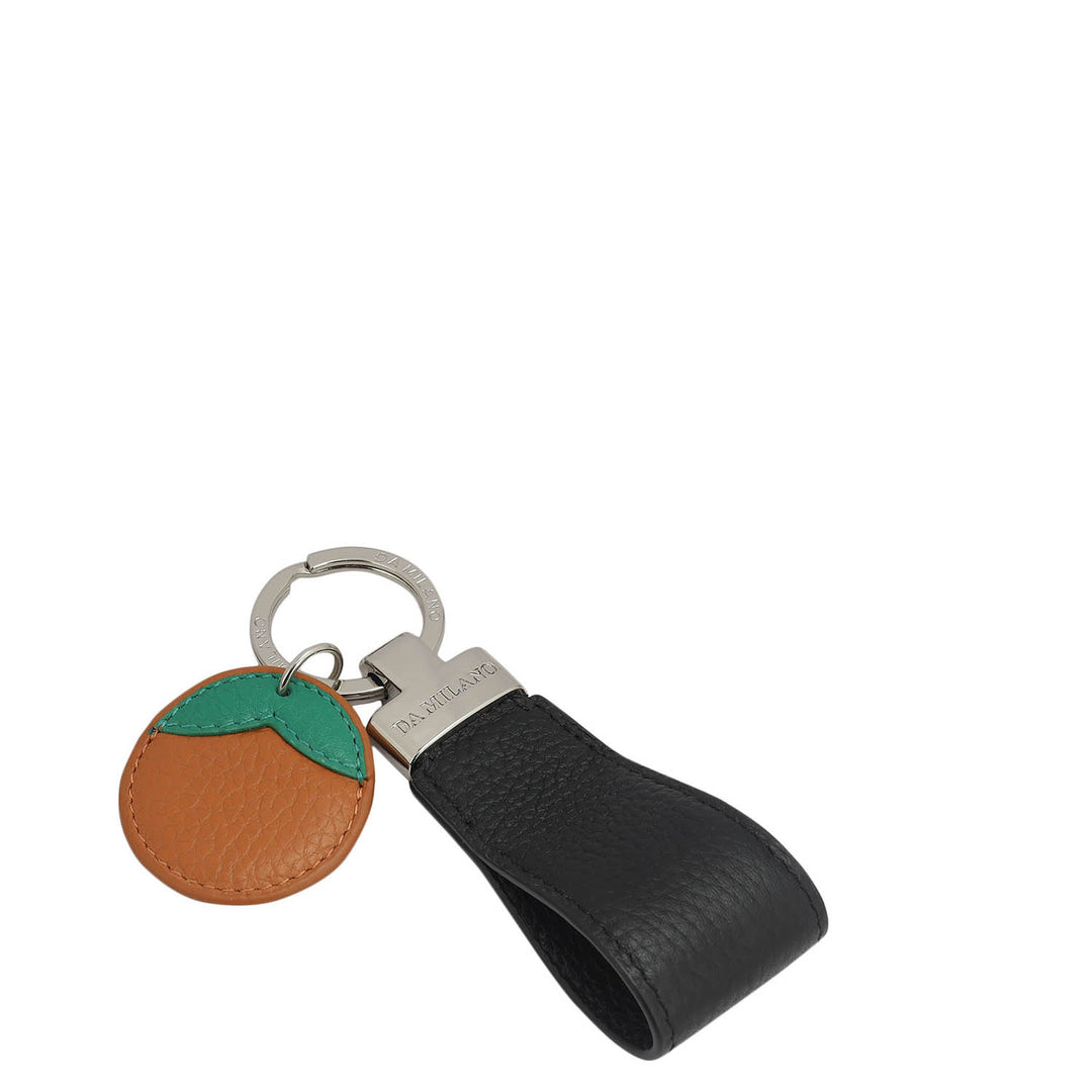 Wax Leather Key Chain - Black