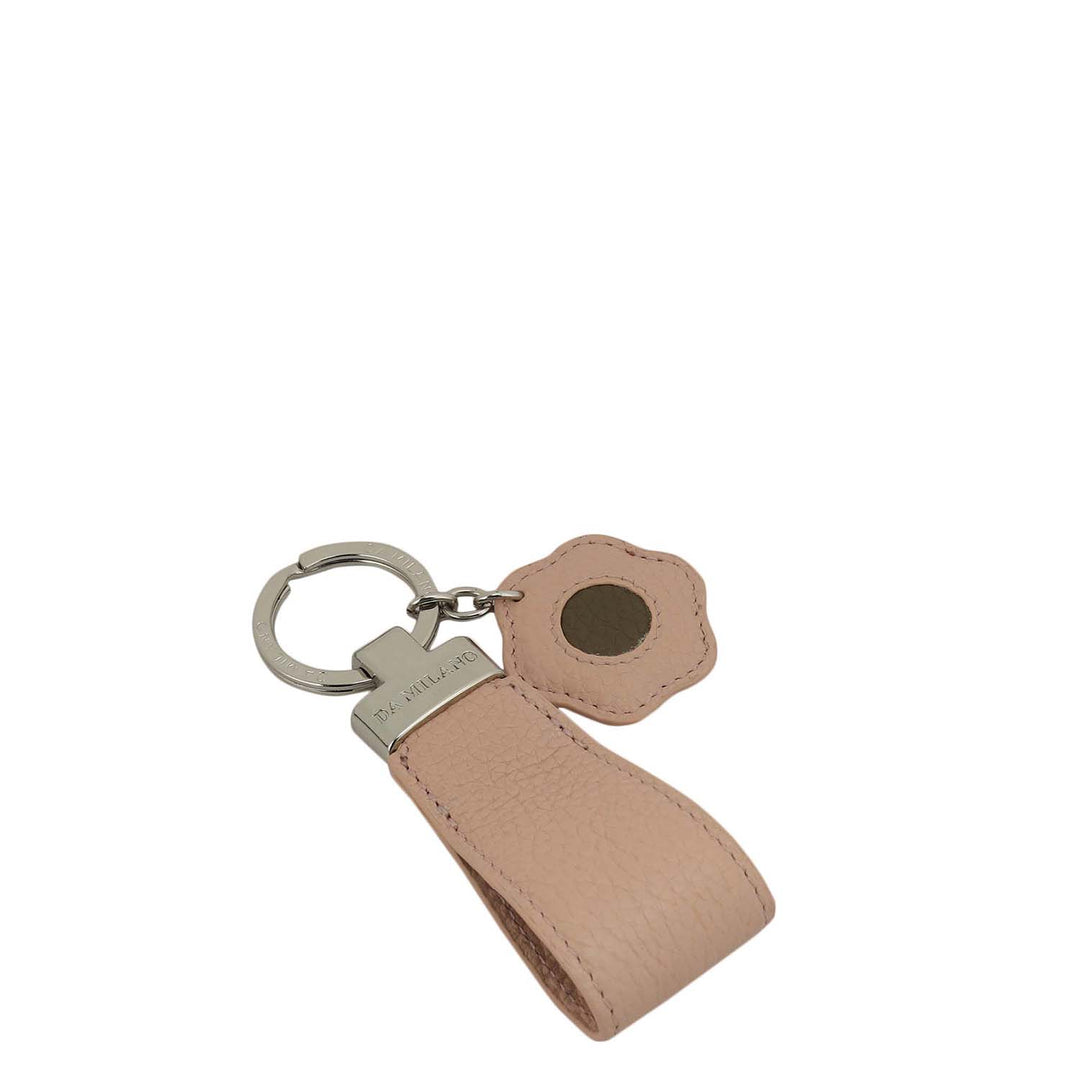 Wax Leather Key Chain - Baby Pink