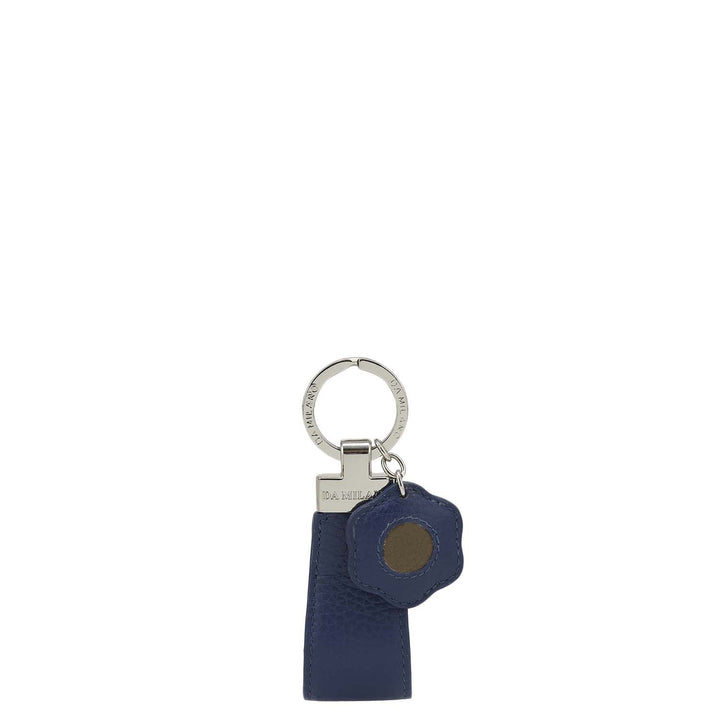 Wax Leather Key Chain - Ink Blue
