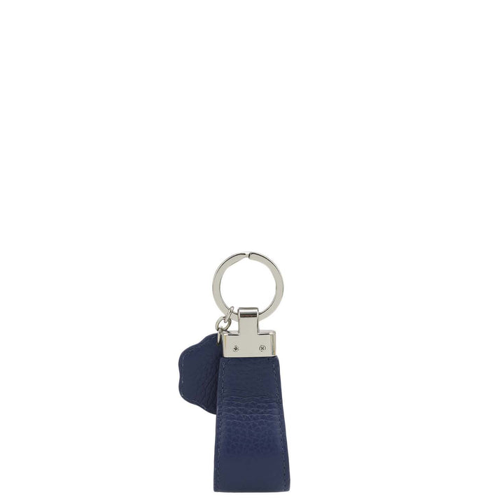 Wax Leather Key Chain - Ink Blue