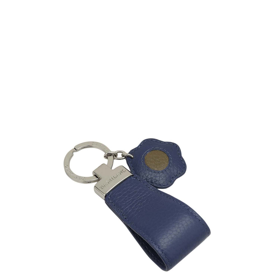 Wax Leather Key Chain - Ink Blue