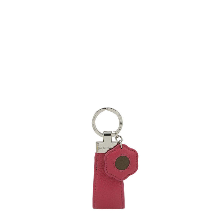 Wax Leather Key Chain - Majenta