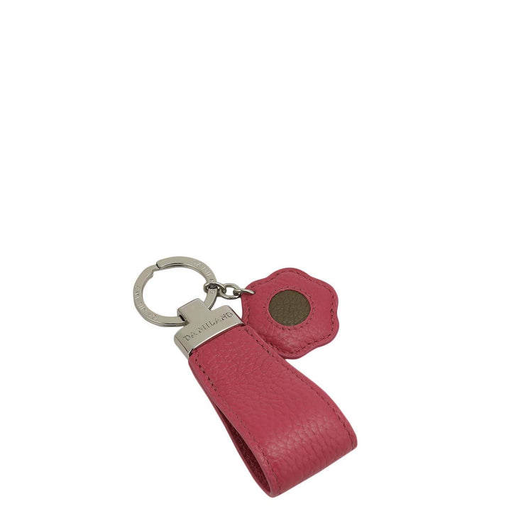Wax Leather Key Chain - Majenta