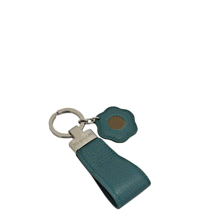 Wax Leather Key Chain - Teal