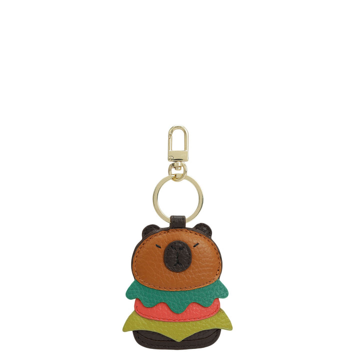 Wax Leather Key Chain - Chocolate