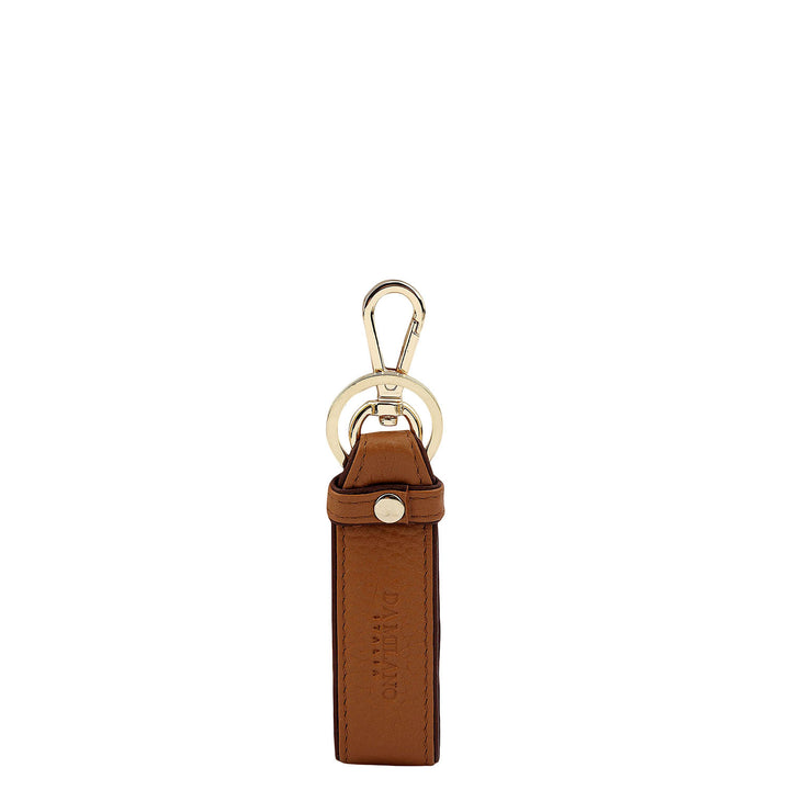 Wax Leather Key Chain - Caramel